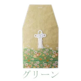 一日葬Aプランの棺覆。金襴グリーン